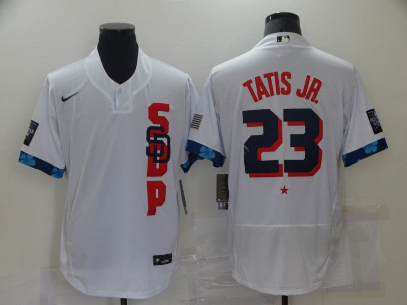 Men's San Diego Padres Fernando Tatis Jr. #23 White ALL STAR Jersey